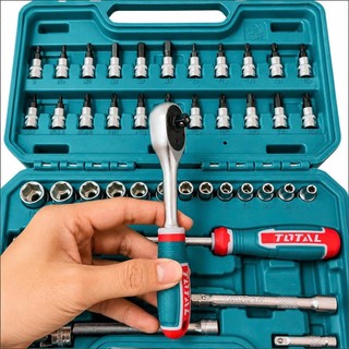 ĐỒ NGHỀ TOTAL Bộ 46 đầu tuýp 1/4 inch THT141462
