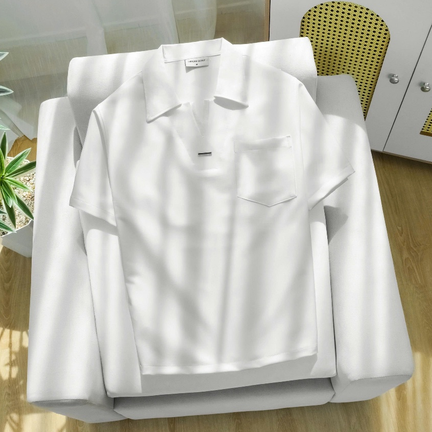 Áo Polo nam cao cấp SAVILA Cổ V Form Rộng, Chất Cotton Lạnh, Lịch Lãm, Mặc Mát Cả Ngày - SHINGHAI