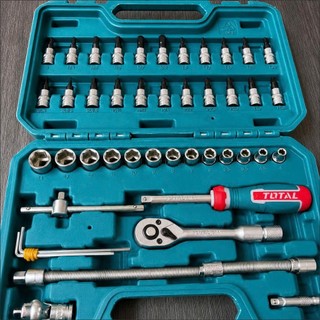 ĐỒ NGHỀ TOTAL Bộ 46 đầu tuýp 1/4 inch THT141462