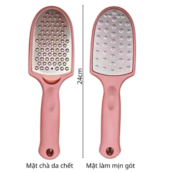 Cây Chà Gót Chân INOX 2in1 Đa Năng Dụng Cụ Tẩy Da Chết Làm Mịn Gót Chân