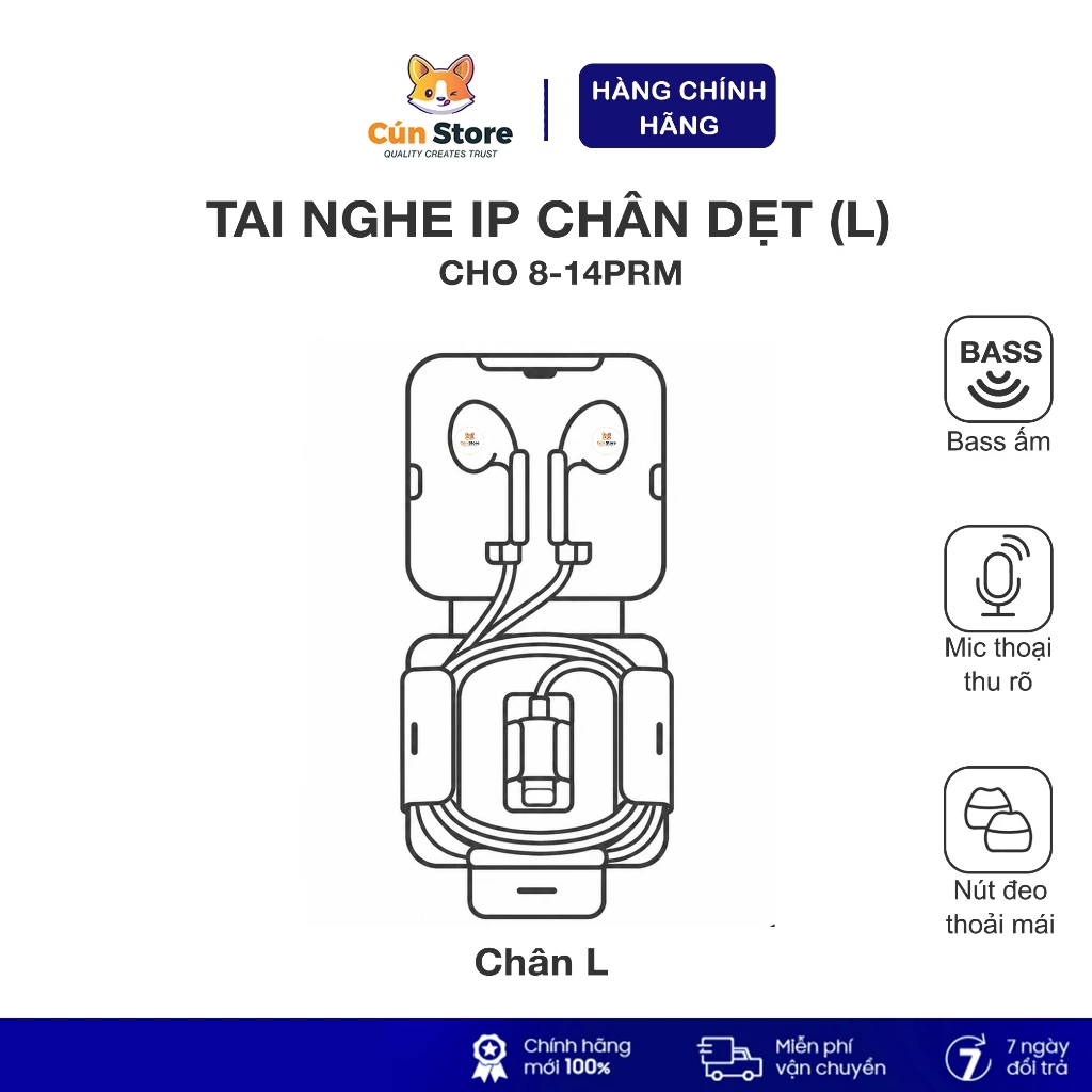 Tai nghe có dây chân cắm L