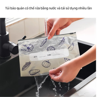 Gói Kết Hợp Lá Nhôm Túi Giữ Tươi Bảo Quản Thực Phẩm Giữ Tươi Khóa Dây Kéo Mạnh Bền Có Thể Tái Sử Dụng