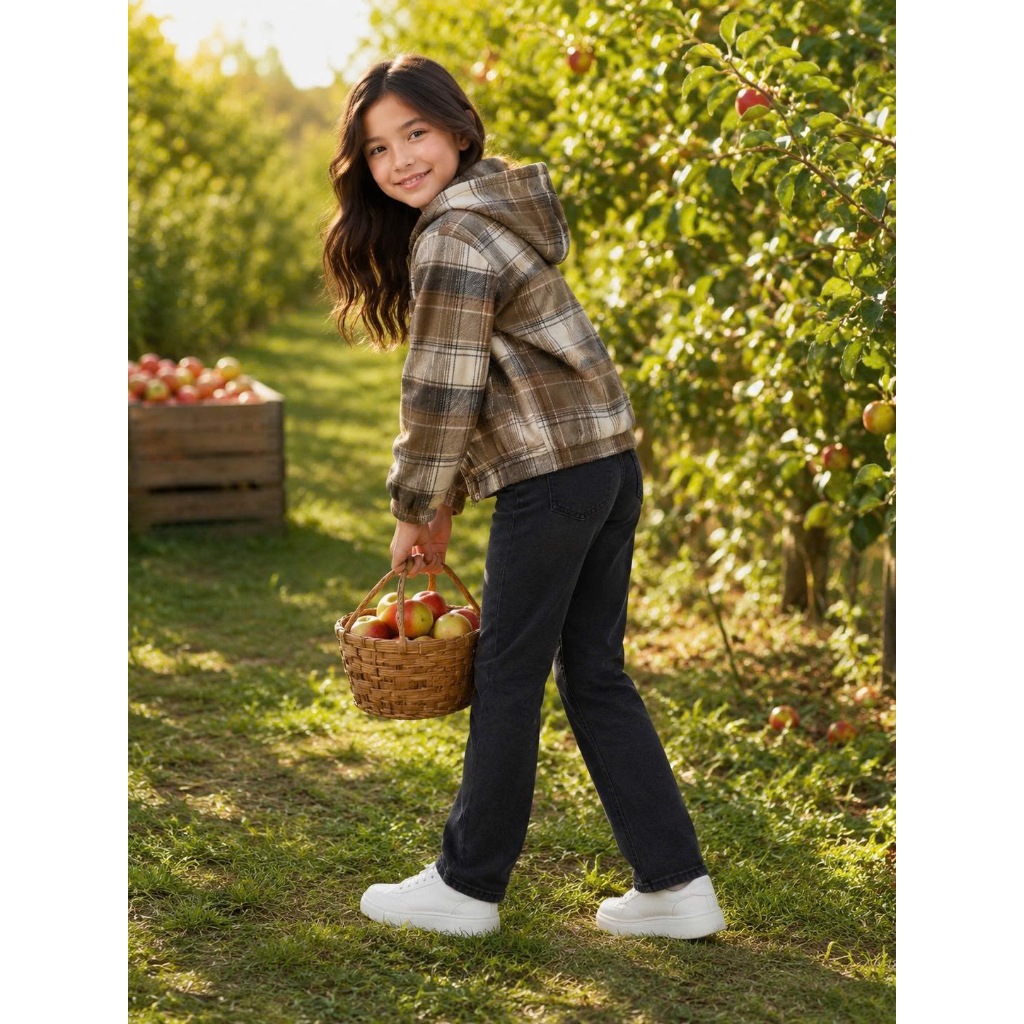 Áo khoác caro kẻ sọc có mũ khóa kéo đa dạng mẫu mã thời trang trẻ trung vải flannel thoáng khí .