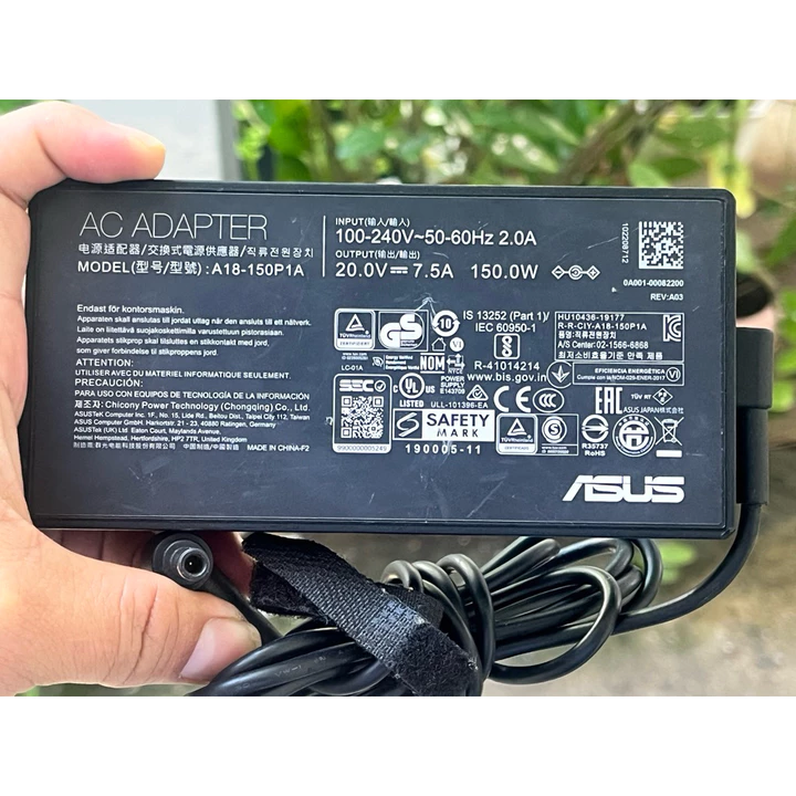 Bán sạc Laptop Asus TUF Gaming Chân Kim , 150W ( 20V - 7.5A ) Hàng Cũ Zin Theo Máy , Chính Hãng