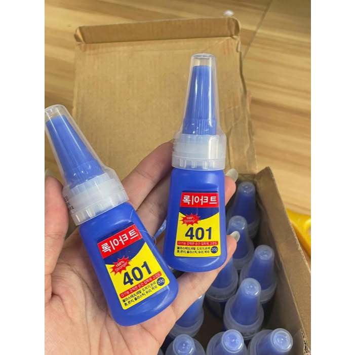 Keo Dán Móng Tay Giả 401 Hàn Quốc Keo Gắn Đá Nail Siêu Chắc Siêu Bền 20g