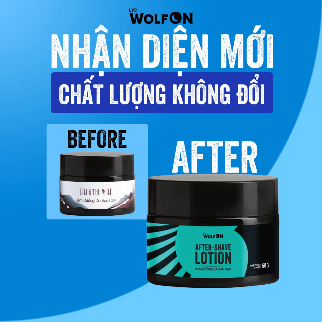Kem Dưỡng Ẩm Da Vùng Kín Sau Cạo LYD Wolf On, Dưỡng Ẩm, Phục Hồi Da, Giúp Làm Dịu Da 50ml