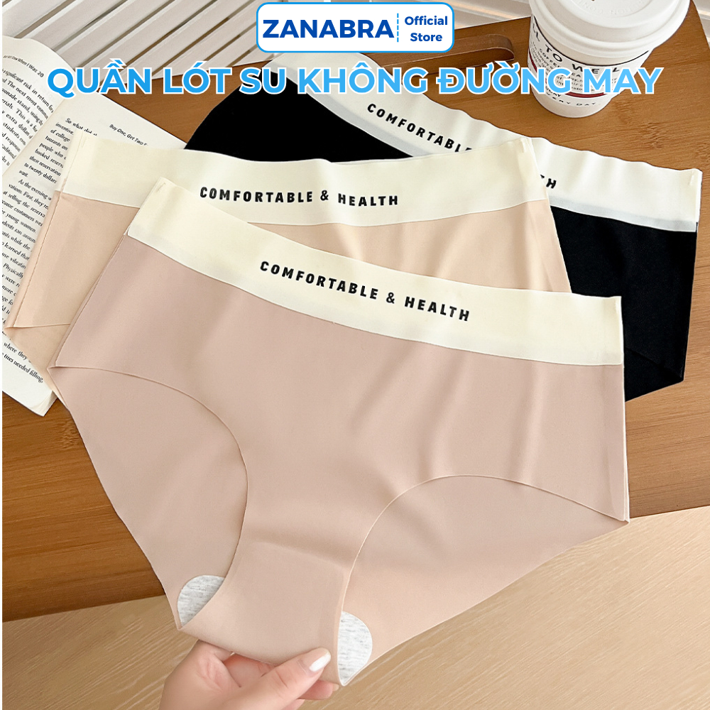 Quần Lót Nữ Su Trơn Không Viền - Quần Lót Nữ Cạp Chữ Thấm Hút Tốt, Co Dãn Thoáng Mát ZANABRA L2244