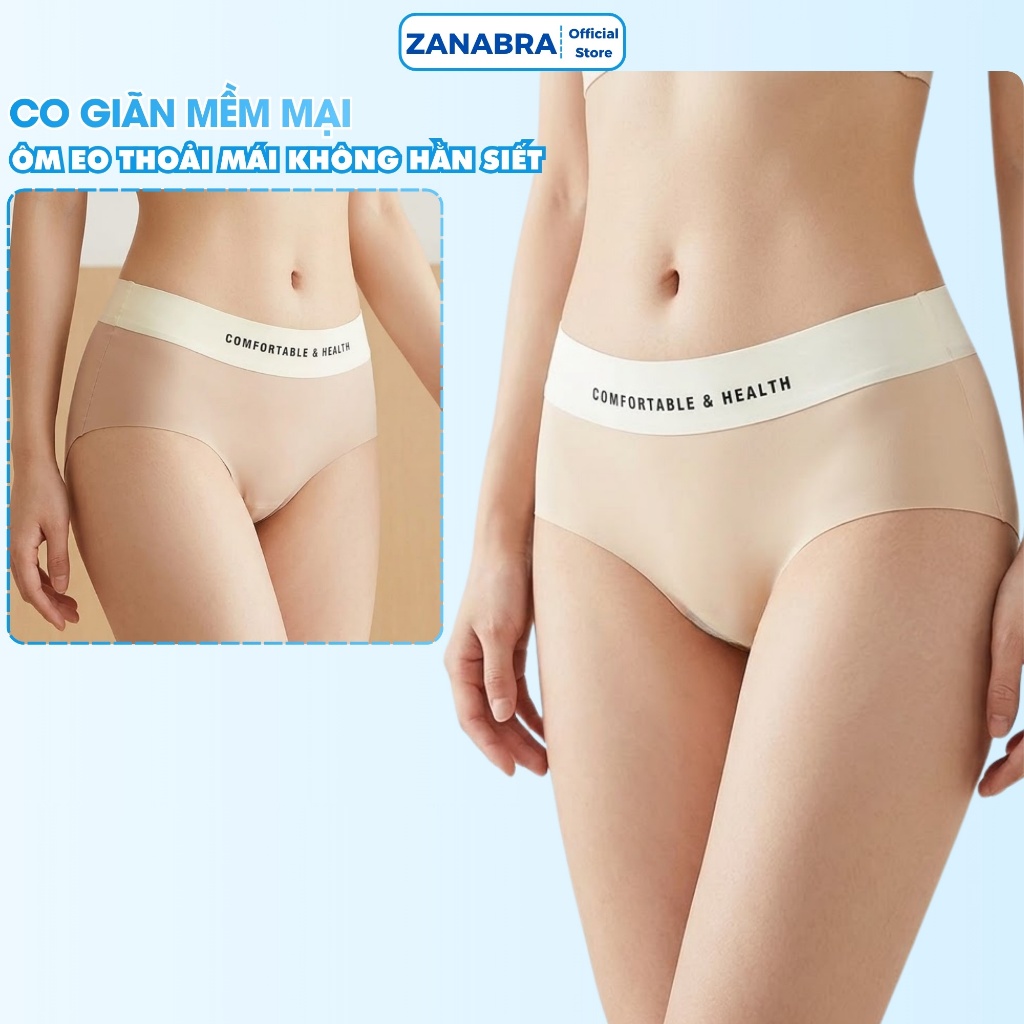 Quần Lót Nữ Su Trơn Không Viền - Quần Lót Nữ Cạp Chữ Thấm Hút Tốt, Co Dãn Thoáng Mát ZANABRA L2244