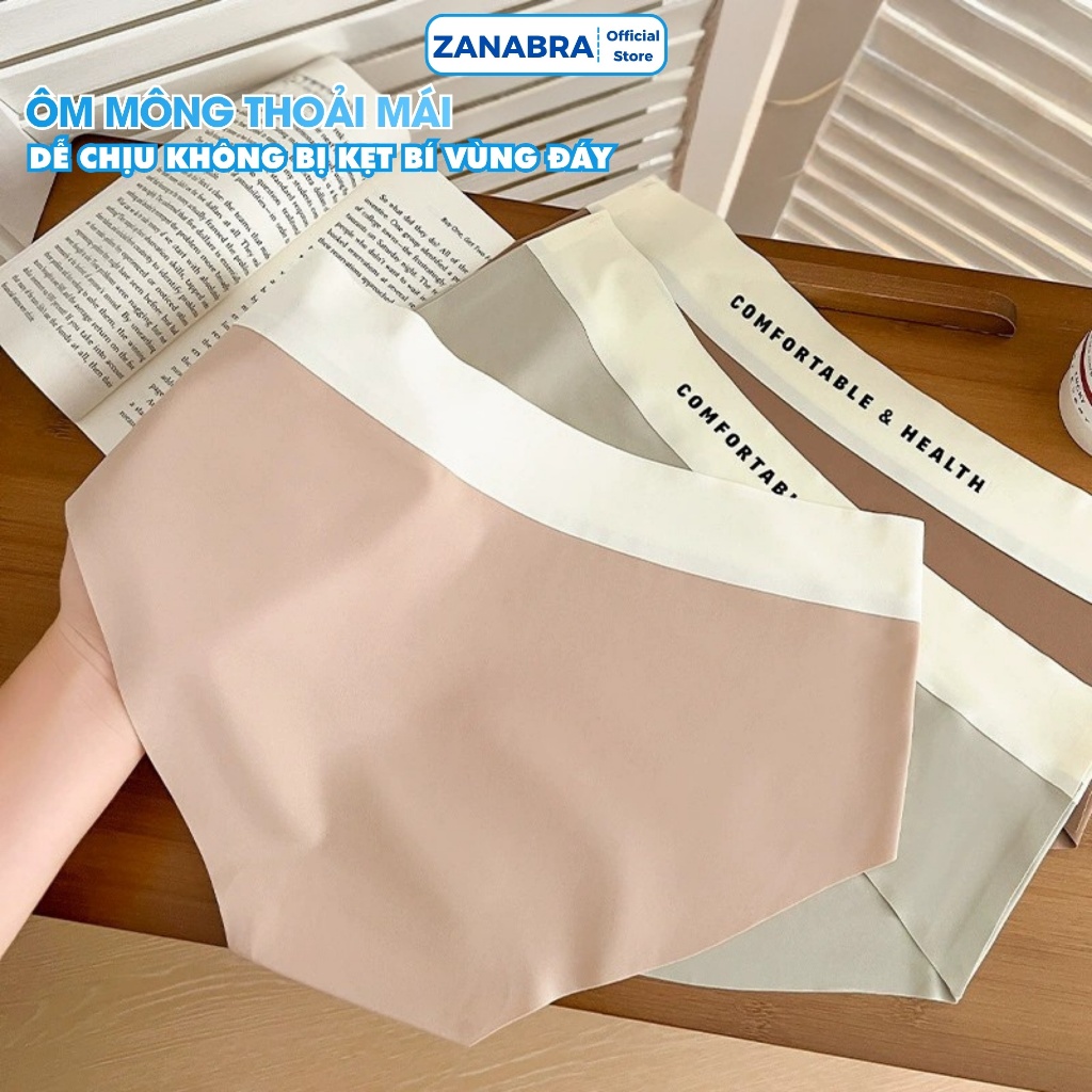 Quần Lót Nữ Su Trơn Không Viền - Quần Lót Nữ Cạp Chữ Thấm Hút Tốt, Co Dãn Thoáng Mát ZANABRA L2244
