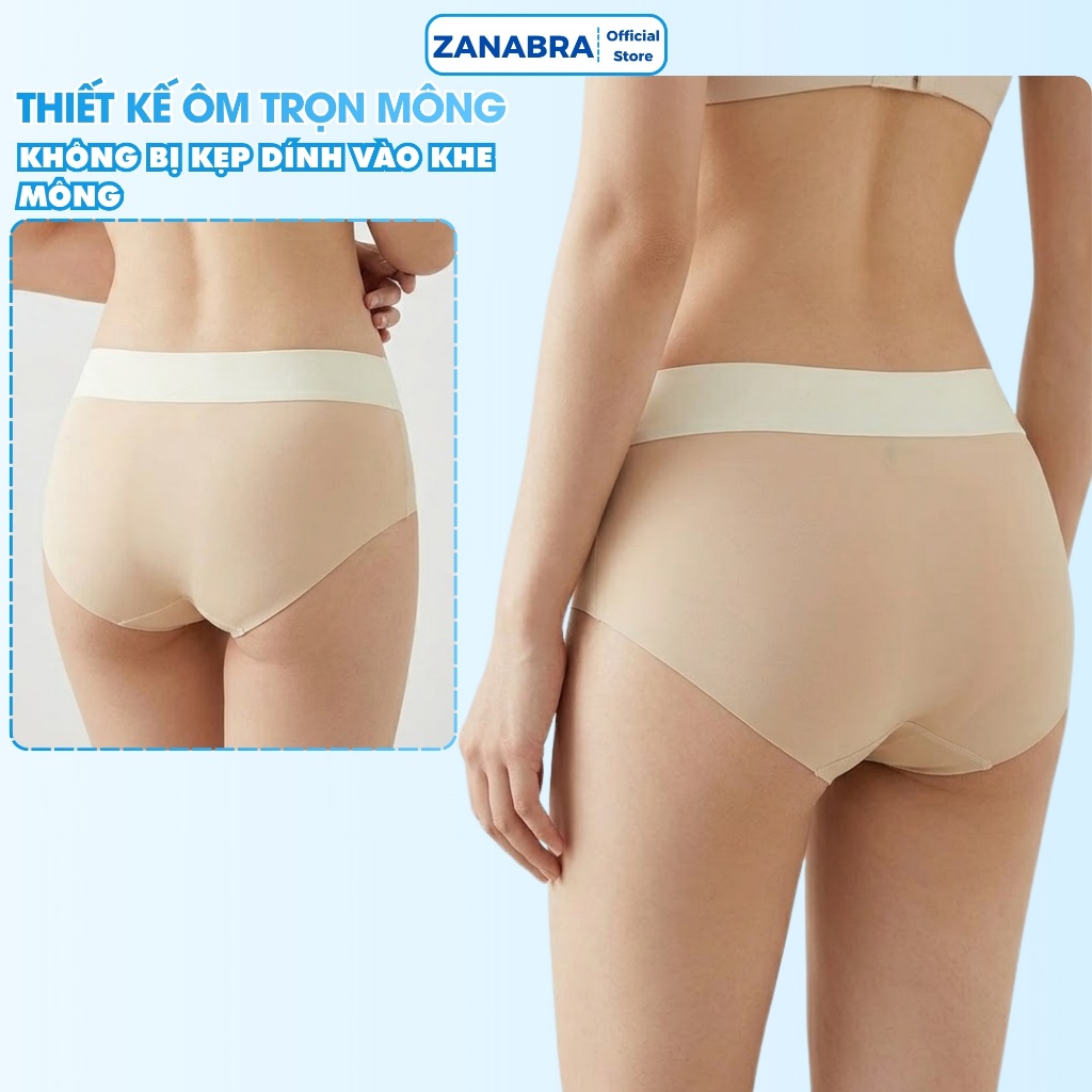 Quần Lót Nữ Su Trơn Không Viền - Quần Lót Nữ Cạp Chữ Thấm Hút Tốt, Co Dãn Thoáng Mát ZANABRA L2244
