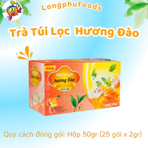 Trà Túi Lọc Hương Đào Hộp 50gr (25g x 2gr) - Chuyên Trà Đào, Trà Trái Cây, Trà Vải,...