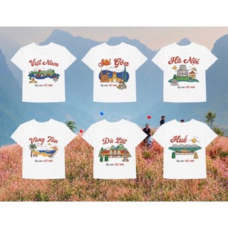 [HỎA TỐC] Áo Thun NỮ BABYTEE Form Fit Nữ Du Lịch Các Địa Danh Việt Nam 250gsm Cotton Premium
