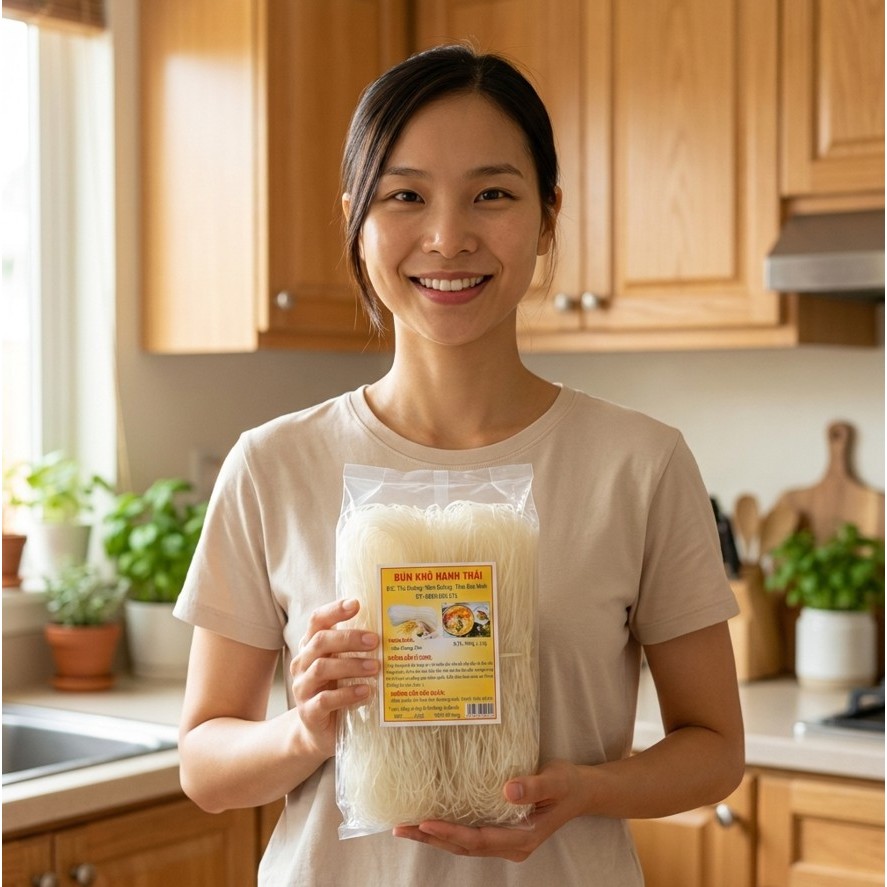 Bún Gạo Trắng Luafoods 1KG,100% Gạo Trắng Chọn Lọc, Đa Dụng Cho Gia Đình