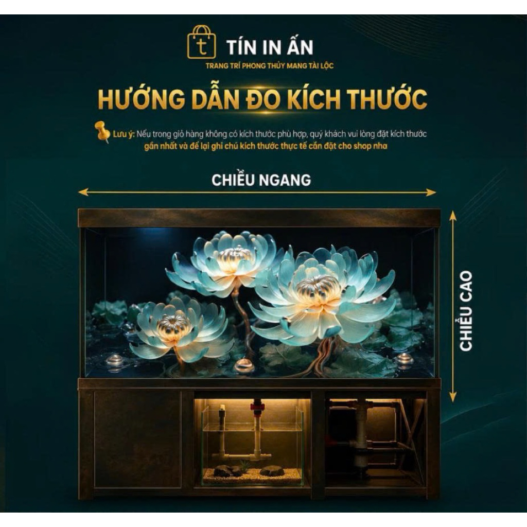 Decal tranh dán hồ cá 3D Kho In Ấn HC10 chống nước, In KTS dán dễ, gỡ dễ, có keo sẵn, nhiều kích cỡ