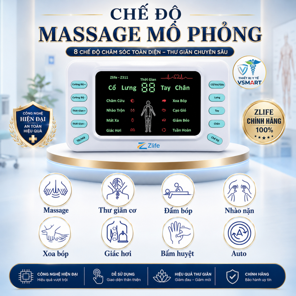 Máy Massage Xung Điện Bấm Huyệt Zlife z310 z311, Máy Châm Cứu Mát Xa Cổ Vai Gáy Giảm Đau Nhức Xương Khớp