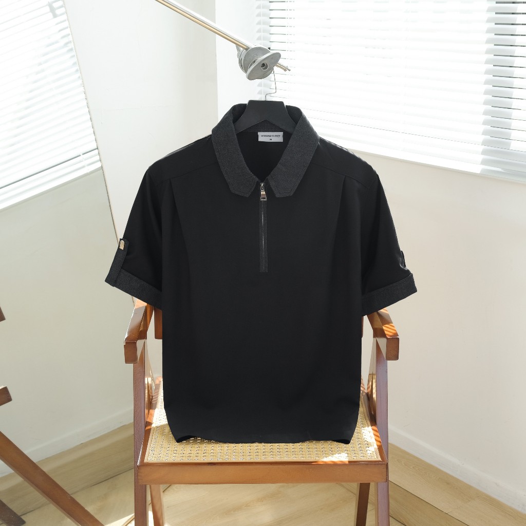 Áo Polo nam cao cấp PHỐI JEANS Chất Liệu Cotton Lạnh, RegularFit Hàn Quốc, tôn dáng - SHINGHAI