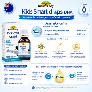 DHA Nature's Way kids smart drops siro thông minh bổ sung DHA EPA, hỗ trợ bổ não mắt cho bé 20ml