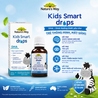 DHA Nature's Way kids smart drops siro thông minh bổ sung DHA EPA, hỗ trợ bổ não mắt cho bé 20ml