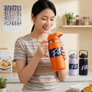 BÌNH GIỮ NHIỆT FIT INOX 316 CAO CẤP 1500ML/2000ML/2500ML / Có Ống Hút , Miệng Rộng, Giữ Nhiệt 12-24H