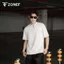 Áo Thun Cổ Zip ZONEF STORE Form Oversize, Áo Phông Nam Nữ Unisex Chất Cotton Hàn Mềm Mịn Co Giãn AD