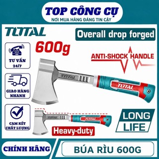Búa rìu TOTAL chính hãng, rìu đa năng thép Carbon cao cấp, cán chống trượt chắc tay DNTT