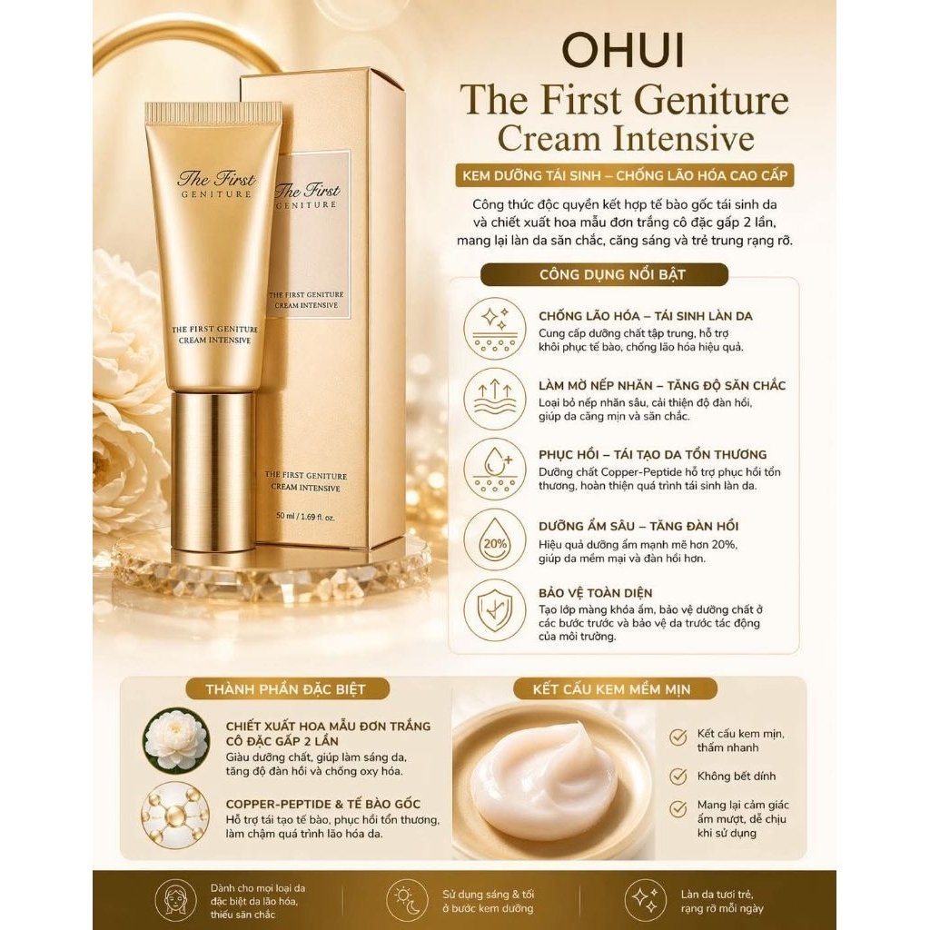 Kem chống lão hóa tái sinh da Ohui The First Cream Intensive 30ml