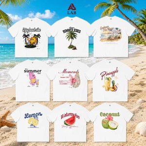 Áo Thun Oversize Đi Biển Mùa Hè Premium Cotton mềm mịn mỏng nhẹ, thích hợp mặc nhóm
