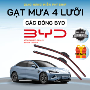 GẠT MƯA BYD CÁC DÒNG SEAL, ATTO 3, ATTO 2, M6, DOLPHINH, HAN EV, SEALION 6, SEALION 8, SILICON 4 LƯỠI GẠT SẠCH ÊM