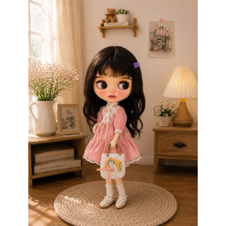 Váy hồng bá tước size búp bê blythe,ob24