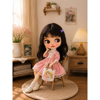 Váy hồng bá tước size búp bê blythe,ob24