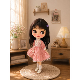 Váy hồng bá tước size búp bê blythe,ob24