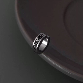 SNUOFO - Kẹp tai nam thép titan số La Mã không cần bấm lỗ phong cách Hip Hop tối giản đa năng