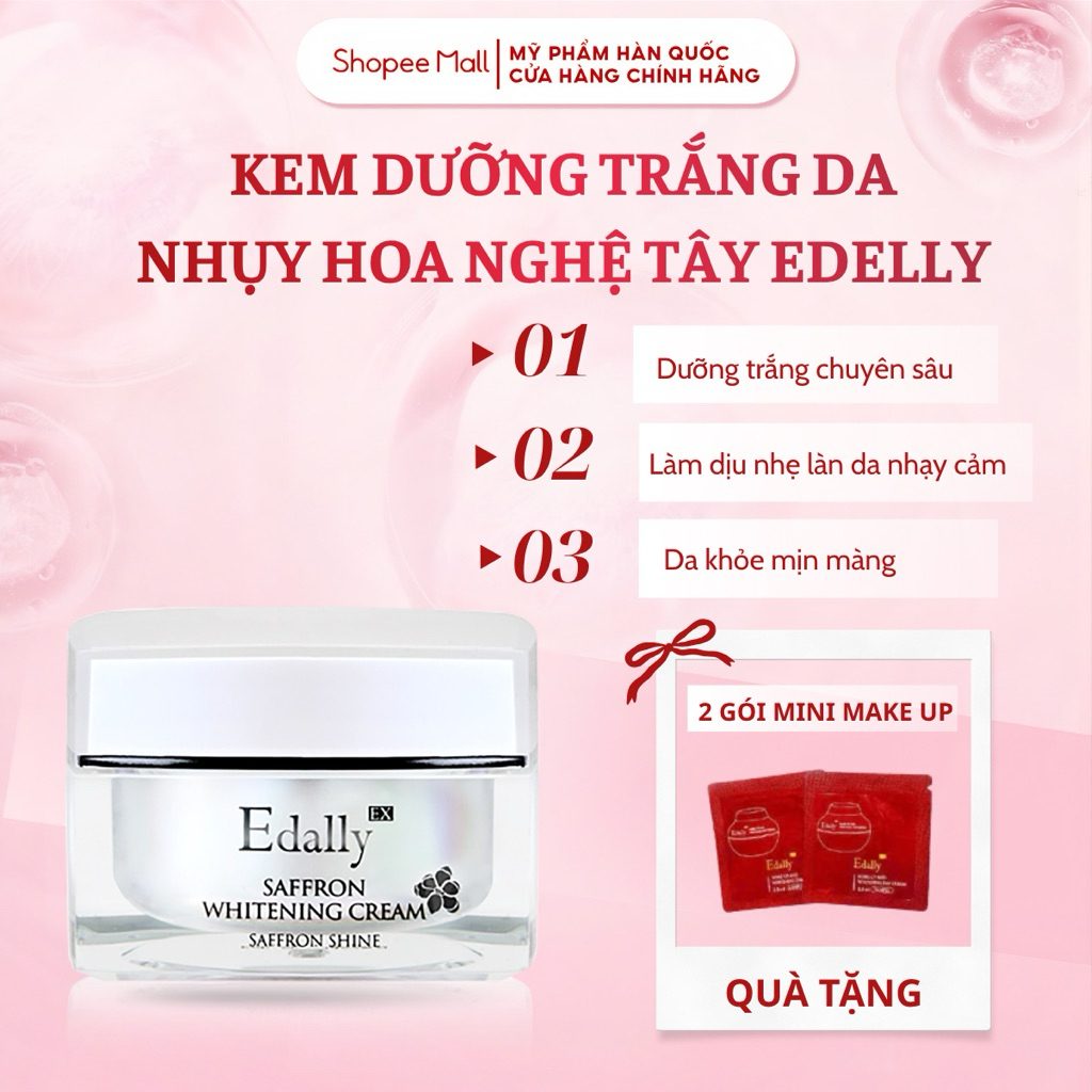 Kem dưỡng trắng nhụy hoa Nghệ Tây EDALLY EX SAFFRON WHITENING CREAM Làm trắng dưỡng ẩm Hàn quốc 50ml