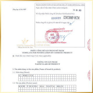 Kem Dưỡng trắng da, Chống nắng, Ngừa mụn C-WHITE 8g, 12g, 20g, 30g