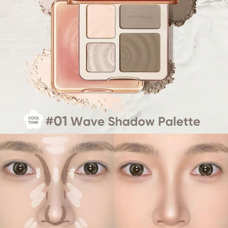 JUDYDOLL Contour Palette – Tạo Khối Tự Nhiên, Lên Màu Chuẩn, Giữ Lớp Makeup Gọn Gàng Cả Ngày