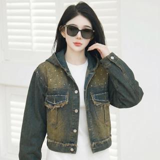 Áo khoác JEAN nữ MOLADY thiết kế đính đá cá tính K515