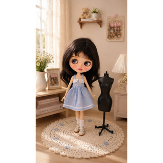 Set váy dây xanh size búp bê blythe,ob24