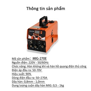 Máy hàn đa năng MIG-270E LINCOLNZONTER – tặng phụ kiện, dễ dùng, BH 12 tháng