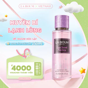 Xịt Thơm Body Mist Nữ Có Nhũ 250ml LABOUM Hương Hoa & Trái Cây Ngọt Dịu, Thơm Lâu Tự Nhiên - Đi Chơi