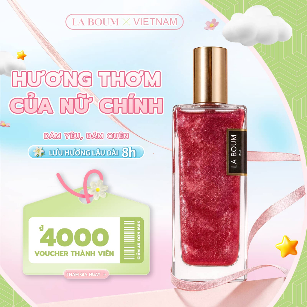 LABOUM Nước Hoa Body Có Nhũ – Thơm Lâu, Mùi Rose - Berlin Girl, Unisex