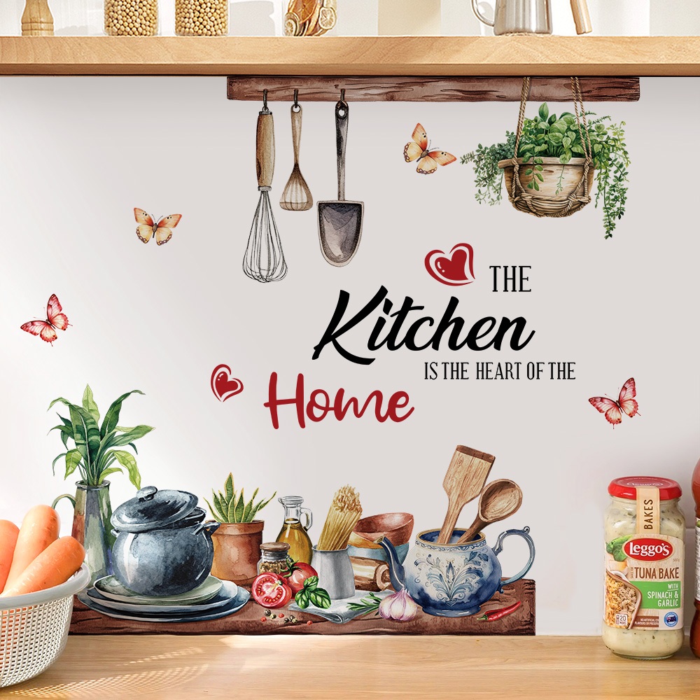 Decal Dán Tường Kệ Bàn Bếp Có Keo Sẵn 90x85cm - Trang Trí Không Gian Bếp Tươi Mát