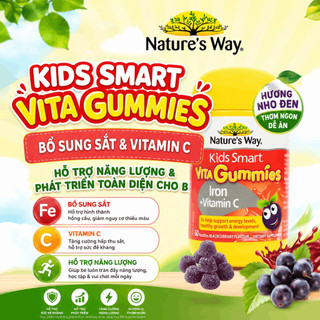 Kẹo dẻo tăng đề kháng Nature’s Way kids smart vitagummies vitamin c iron 60 viên vitamin c + sắt