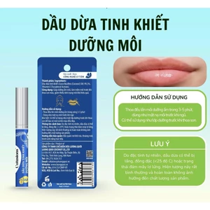 Dầu dừa nguyên chất ép lạnh Vietcoco dưỡng hồng mềm môi 2ml - Oganico