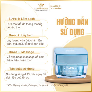 Kem Dưỡng trắng da, Chống nắng C-WHITE - Hỗ trợ Dưỡng sáng, Mịn da