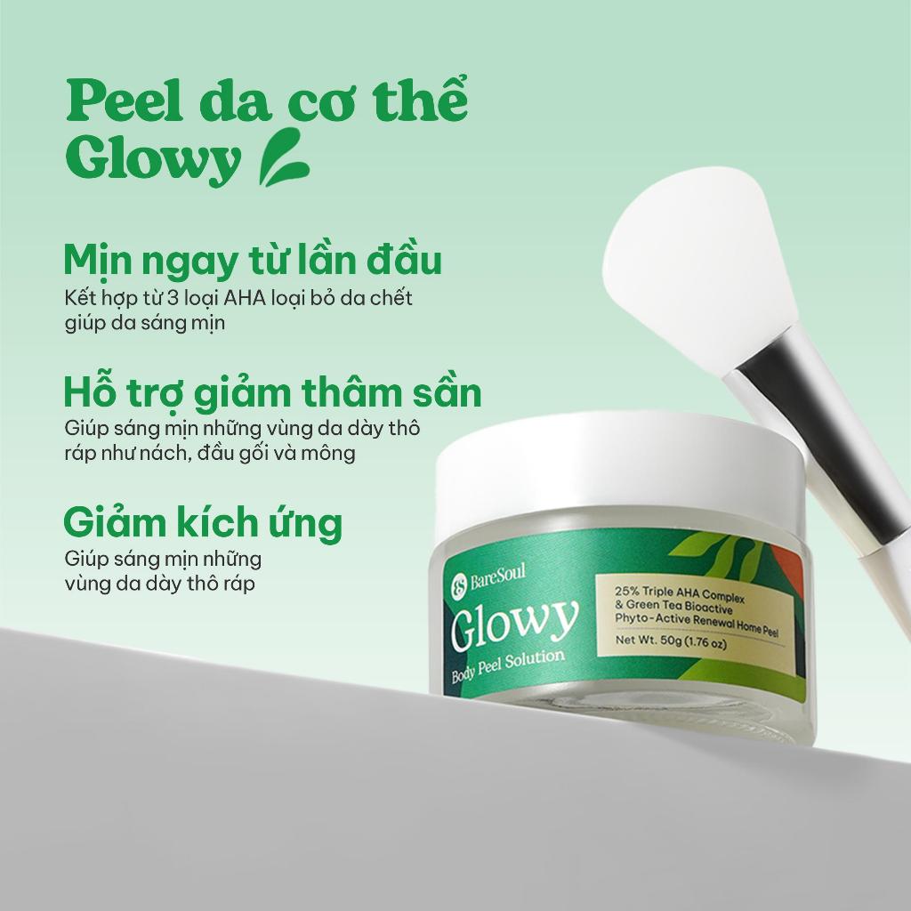 [TẶNG CỌ] COMBO Peel Glowy 50g, kem dưỡng Juicy 50g giúp làm sáng, giảm thâm mông, nách, bikini, đầu gối (ver 2.0)