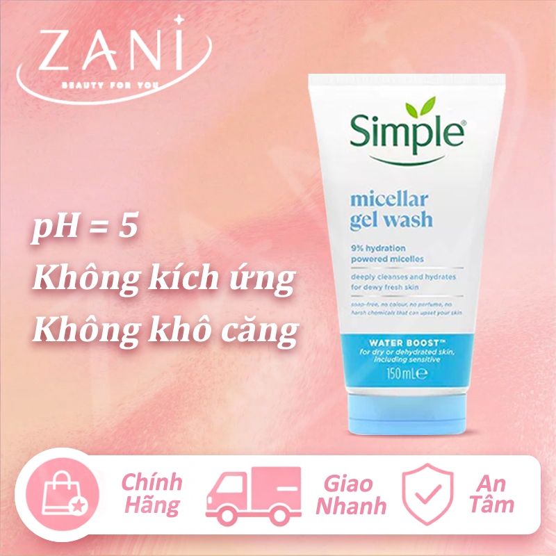 Simple – Sữa Rửa Mặt Dịu Nhẹ, Làm Sạch Sâu Nhưng Không Gây Khô Căng