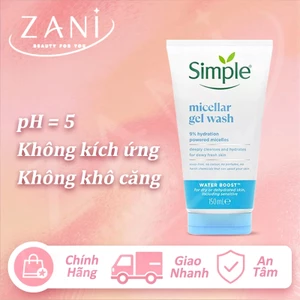 Simple – Sữa Rửa Mặt Dịu Nhẹ, Làm Sạch Sâu Nhưng Không Gây Khô Căng