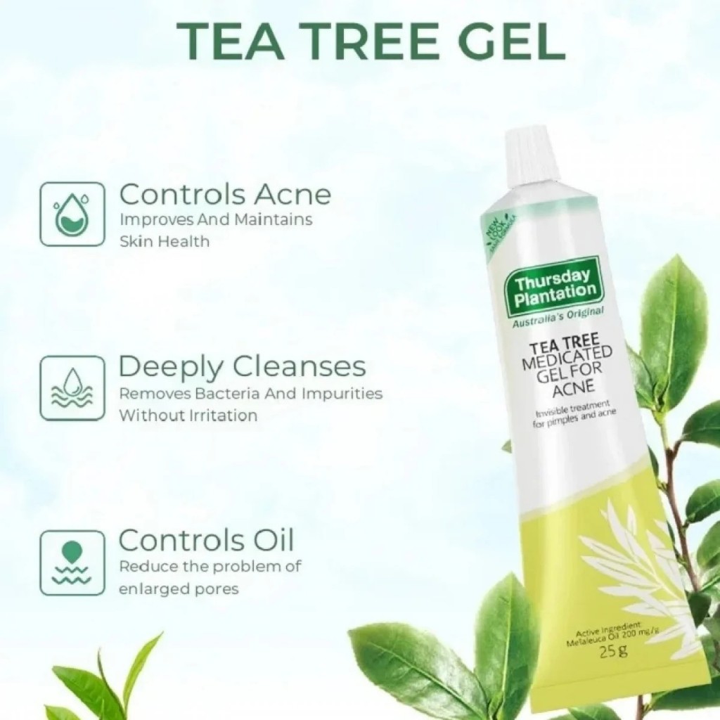 Thursday Plantation Tea Tree Medicated Gel For Acne 25g Giảm Mụn Làm Dịu Da Chính Hãng Úc