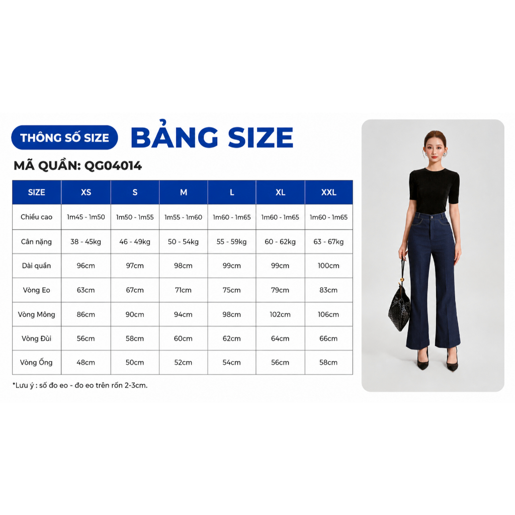Quần Tây Nữ GUMAC Form Ống Loe Nhẹ Đường Diễu Chỉ Tinh Tế Thanh Lịch Tôn Dáng QG04014