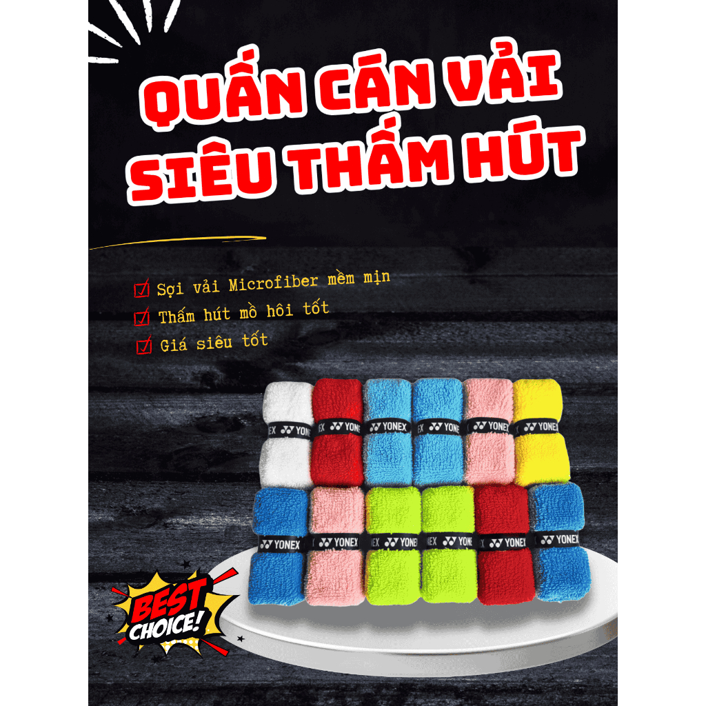 [Tặng quấn cốt] - Combo quấn cán vợt Yonex mix màu